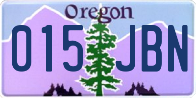OR license plate 015JBN