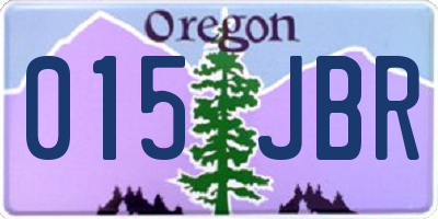 OR license plate 015JBR