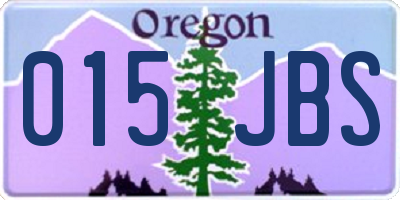 OR license plate 015JBS