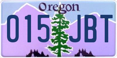 OR license plate 015JBT