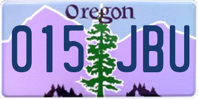 OR license plate 015JBU