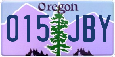 OR license plate 015JBY