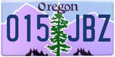 OR license plate 015JBZ