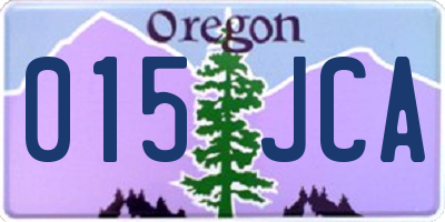 OR license plate 015JCA