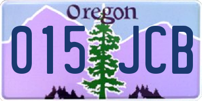 OR license plate 015JCB
