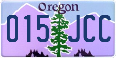 OR license plate 015JCC