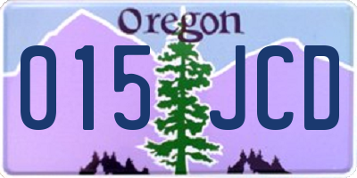 OR license plate 015JCD