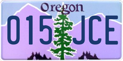OR license plate 015JCE