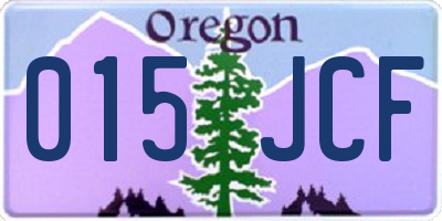OR license plate 015JCF