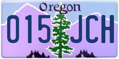 OR license plate 015JCH