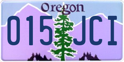 OR license plate 015JCI