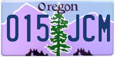 OR license plate 015JCM