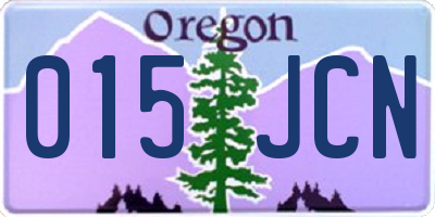 OR license plate 015JCN
