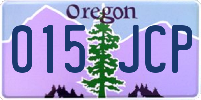 OR license plate 015JCP