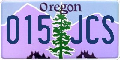 OR license plate 015JCS