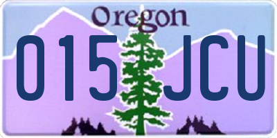 OR license plate 015JCU