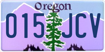 OR license plate 015JCV
