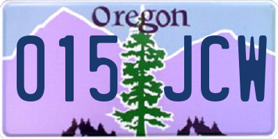 OR license plate 015JCW