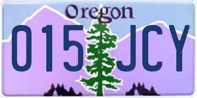 OR license plate 015JCY