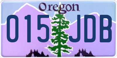 OR license plate 015JDB
