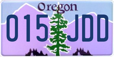 OR license plate 015JDD