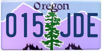 OR license plate 015JDE