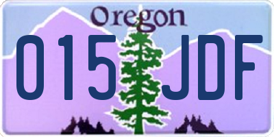 OR license plate 015JDF