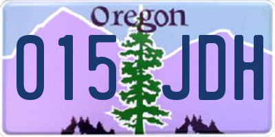 OR license plate 015JDH