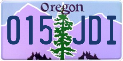 OR license plate 015JDI