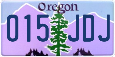 OR license plate 015JDJ