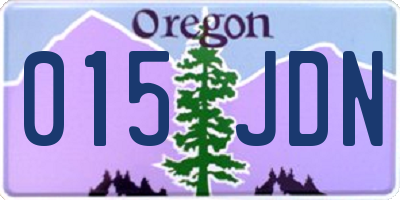 OR license plate 015JDN