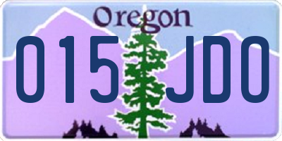 OR license plate 015JDO