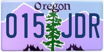 OR license plate 015JDR