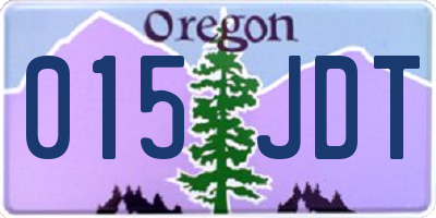 OR license plate 015JDT