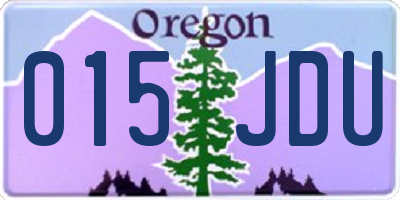 OR license plate 015JDU