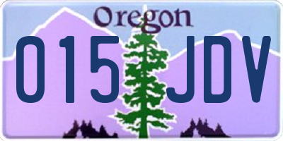 OR license plate 015JDV