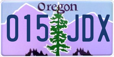 OR license plate 015JDX