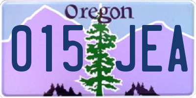 OR license plate 015JEA