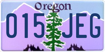 OR license plate 015JEG