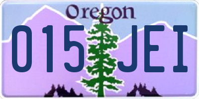 OR license plate 015JEI
