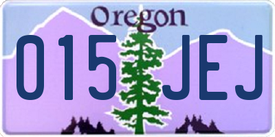 OR license plate 015JEJ