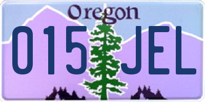 OR license plate 015JEL