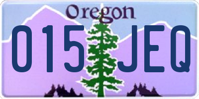 OR license plate 015JEQ