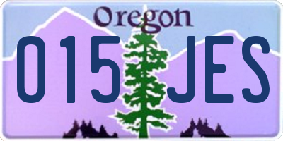 OR license plate 015JES
