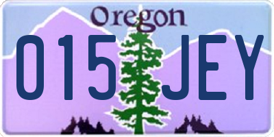 OR license plate 015JEY