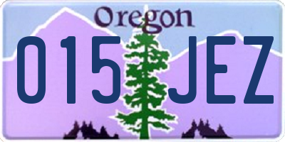OR license plate 015JEZ