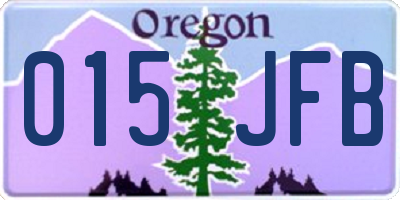 OR license plate 015JFB