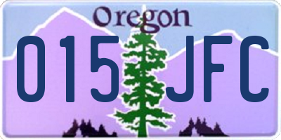OR license plate 015JFC