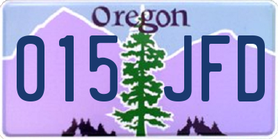 OR license plate 015JFD