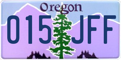OR license plate 015JFF